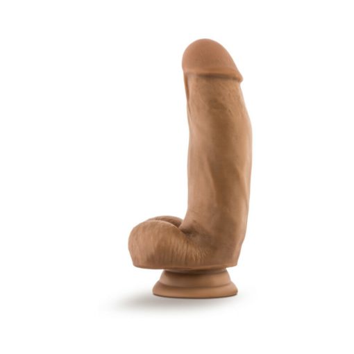 Dr. Skin Silicone Dr. Samuel Realistic 7 In. Posable Dildo With Balls Tan - Image 3