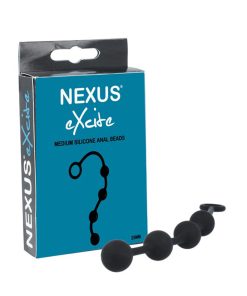 Nexus Excite Anal Beads Silicone Medium Black