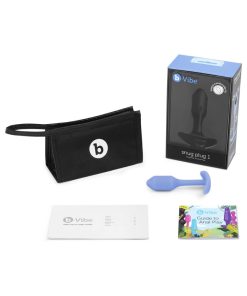 B-Vibe Snug Plug 1 Weighted Silicone Anal Plug Violet