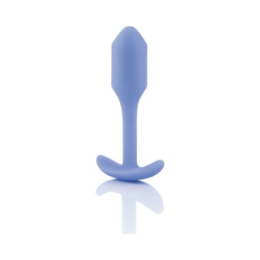B-Vibe Snug Plug 1 Weighted Silicone Anal Plug Violet - Image 4