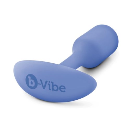 B-Vibe Snug Plug 1 Weighted Silicone Anal Plug Violet - Image 5