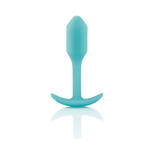 B-Vibe Snug Plug 1 Weighted Silicone Anal Plug Mint - Image 3