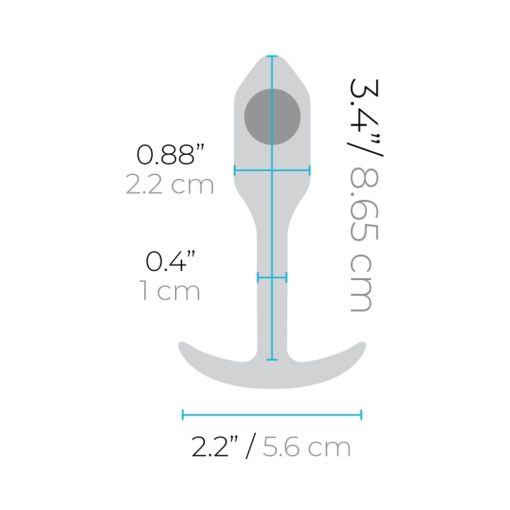 B-Vibe Snug Plug 1 Weighted Silicone Anal Plug Mint - Image 7