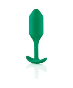 B-Vibe Snug Plug 2 Weighted Silicone Anal Plug Green