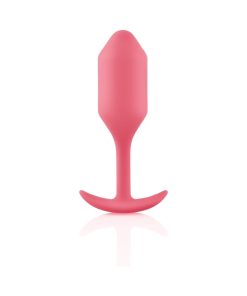 B-Vibe Snug Plug 2 Weighted Silicone Anal Plug Coral