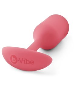B-Vibe Snug Plug 2 Weighted Silicone Anal Plug Coral