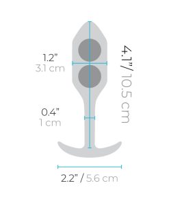 B-Vibe Snug Plug 2 Weighted Silicone Anal Plug Coral