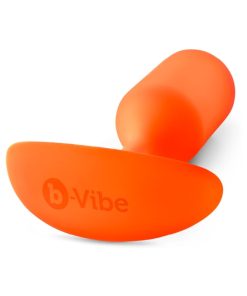 B-Vibe Snug Plug 3 Weighted Silicone Anal Plug Orange