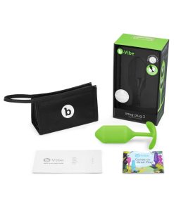 B-Vibe Snug Plug 3 Weighted Silicone Anal Plug Lime