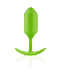 B-Vibe Snug Plug 3 Weighted Silicone Anal Plug Lime