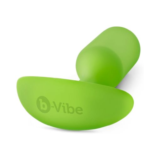 B-Vibe Snug Plug 3 Weighted Silicone Anal Plug Lime - Image 5
