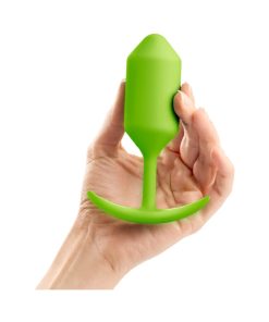 B-Vibe Snug Plug 3 Weighted Silicone Anal Plug Lime