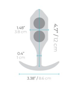 B-Vibe Snug Plug 3 Weighted Silicone Anal Plug Lime
