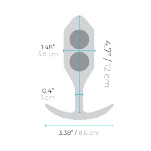 B-Vibe Snug Plug 3 Weighted Silicone Anal Plug Lime - Image 7