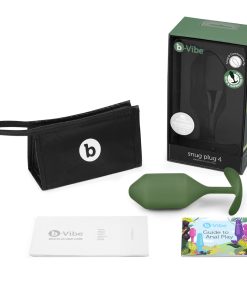 B-Vibe Snug Plug 4 Weighted Silicone Anal Plug Army