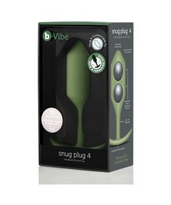 B-Vibe Snug Plug 4 Weighted Silicone Anal Plug Army