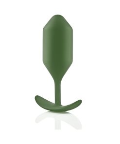 B-Vibe Snug Plug 4 Weighted Silicone Anal Plug Army