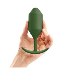 B-Vibe Snug Plug 4 Weighted Silicone Anal Plug Army
