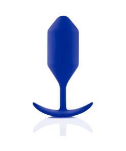 B-Vibe Snug Plug 4 Weighted Silicone Anal Plug Navy