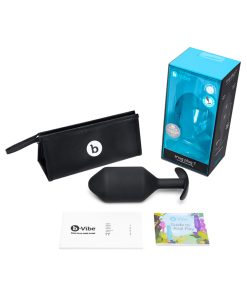 B-Vibe Snug Plug 7 Weighted Silicone Anal Plug Black