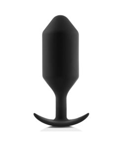 B-Vibe Snug Plug 7 Weighted Silicone Anal Plug Black