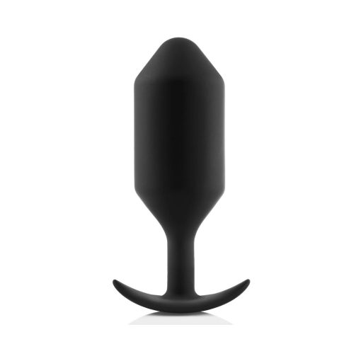 B-Vibe Snug Plug 7 Weighted Silicone Anal Plug Black - Image 2