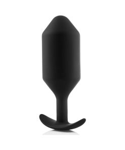 B-Vibe Snug Plug 7 Weighted Silicone Anal Plug Black