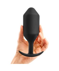 B-Vibe Snug Plug 7 Weighted Silicone Anal Plug Black
