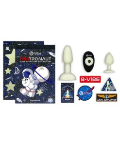B-Vibe Limited Edition 10-Piece Asstronaut Glow-In-The-Dark Butt Play Set