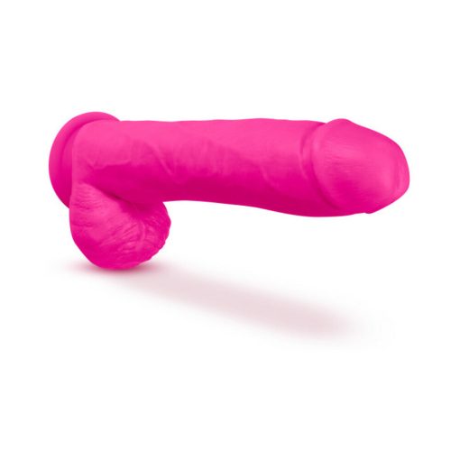Au Naturel Bold Huge 10 In. Posable Dual Density Dildo With Balls Pink - Image 4