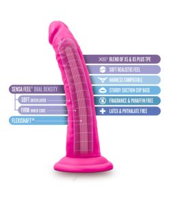 Au Naturel Bold Jack 7 In. Posable Dual Density Dildo Pink