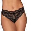 Dreamgirl Lace Tanga Open-Crotch Panty And Elastic Open Back Detail Black Xl Hanging