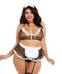 Dreamgirl Very Sheer Mesh Maid-Themed Bedroom Costume Osq