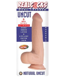 Realcocks Dual Layered Uncut Slider Fat Dick 9 In. Light
