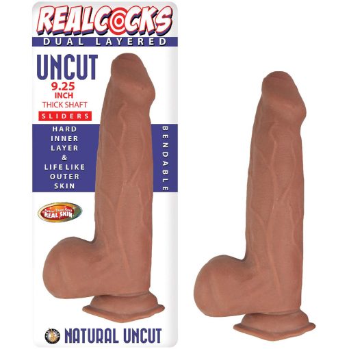Realcocks Dual Layered Uncut Slider Thick Shaft 9.25 In. Brown - Image 4