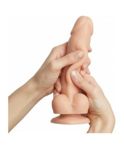 Strap-On-Me Realistic Collection Sliding Skin Dual-Density Silicone Dildo Vanilla M
