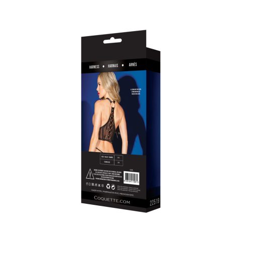 Black Label Harness With Adjustable Choker Black/Rose Gold Os Hanging - Image 8