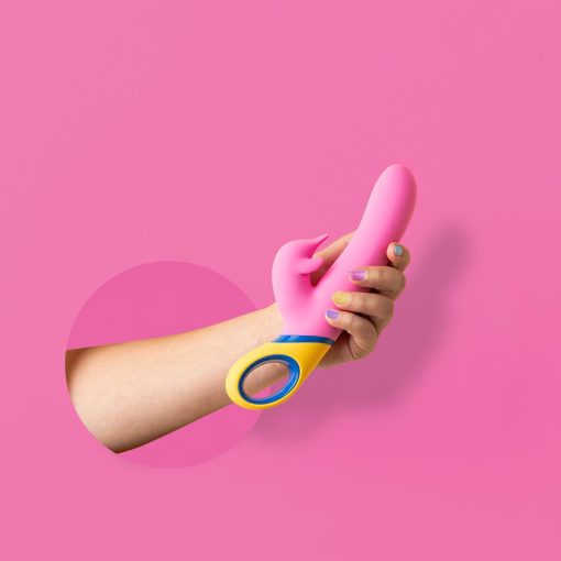 PMV20 Copy Dolphin Vibrator – Triple Motor, Rotating, Pink Silicone - Image 9