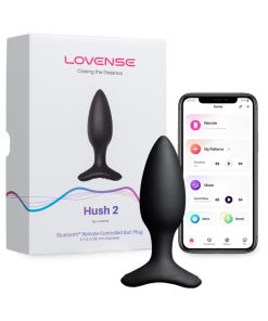 Lovense Hush 2 Bluetooth Remote-Controlled Vibrating Butt Plug S 1.5 In.