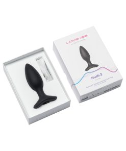 Lovense Hush 2 Bluetooth Remote-Controlled Vibrating Butt Plug S 1.5 In.