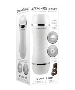 Zero Tolerance Double Dip Dual-Ended Realistic Stroker With Movie Download White