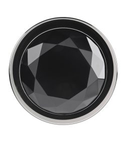 Gender X Black Pearl Aluminum Anal Plug With Black Gemstone Base