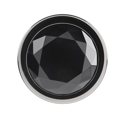 Gender X Black Pearl Aluminum Anal Plug With Black Gemstone Base - Image 4