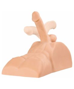 Pdx Plus Perfect Ride Anal Masturbator With 6 In. Posable Dildo Beige