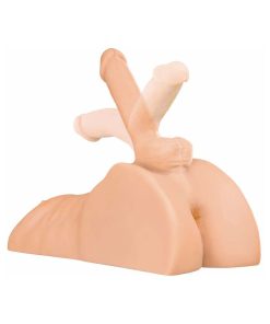 Pdx Plus Perfect Ride Anal Masturbator With 6 In. Posable Dildo Beige
