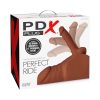 Pdx Plus Perfect Ride Anal Masturbator With 6 In. Posable Dildo Brown