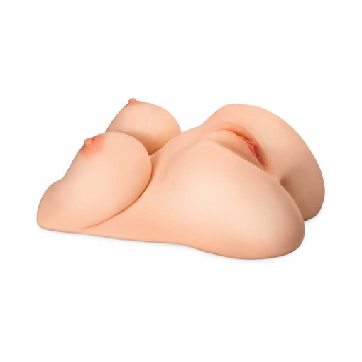 Pdx Plus Ez Bang Torso Dual Entry Masturbator Beige - Image 4