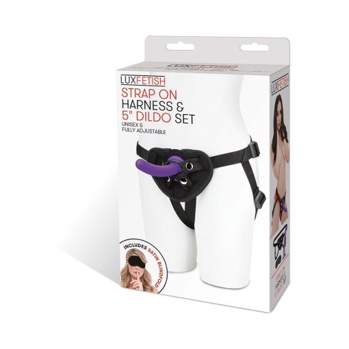 Lux Fetish Strap-On Harness & 5 In. Dildo Set - Image 2