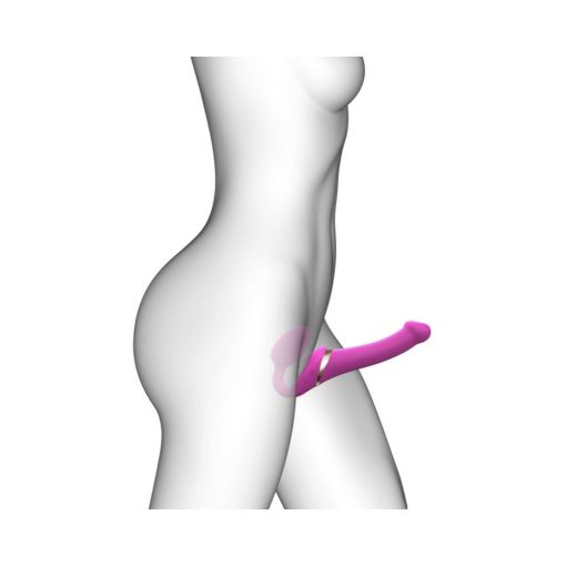 Strap-On-Me Rechargeable Remote-Controlled Multi Orgasm Bendable Strap-On Fuchsia L - Image 3