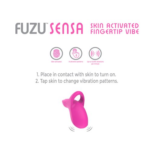 Fuzu Sensa Rechargeable Skin-Activated Fingertip Vibe Pink - Image 3